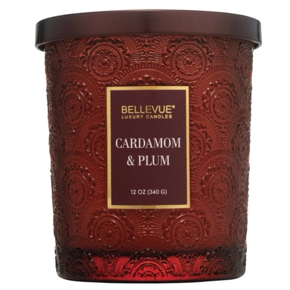 NWT Bellevue Luxury Candle Cardamom & Plum 12oz